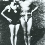 torberg Torberg spielte Fussball ... ... und er schwamm, für die Wiener Hakoah. Hier 1930 mit Meisterschwimmerin Idy Kohn. Foto: www.hakoah.at