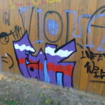 Graffiti vor dem Horr-Stadion