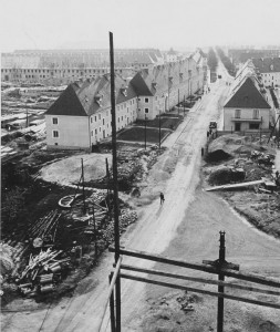 Blick vom Werkshotel der späteren VÖEST in die Glimpfingerstraße 1938/39. Foto: WAG 