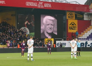 Branko Elsner (Ý) Trauerminute in der Generali-Arena für Branko Elsner. Foto: GEPA
