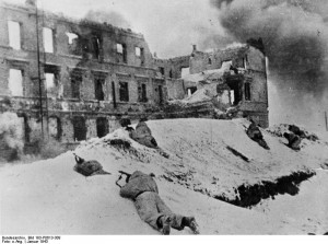 Erbitterte Kämpfe um die Stadt Stalingrad. Foto: Allg. Deutscher Nachrichtendienst