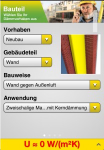 Isover App_Bauteil