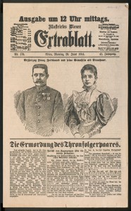 Am 29. Juni 1914 weiß das "Illustrirte Wiener Extrablatt" von der Ermordung des Thronfolgerpaares zu berichten.