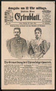 Am 29. Juni 1914 weiß das "Illustrirte Wiener Extrablatt" von der Ermordung des Thronfolgerpaares zu berichten. 