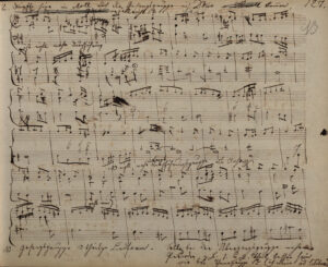Bruckner-Autograph aus dem "Kitzler-Studienbuch" . Foto: Österreichische Nationalbibliothek