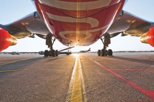 Foto: Blick unter einen airberlin Airbus A330-200. Foto: Andreas Wiese / airberlin