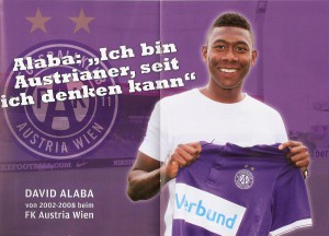 Violette Grüße aus München sandte kein Geringerer als Neo-Sportler des Jahres David Alaba. Bilder sagen mehr als Worte. Foto: FAK