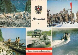 Alte Pionier-Postkarte des Österr. Bundesheeres.