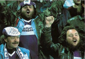 Und hier oben als einer von 20.000 Österreichern beim Austria-Match gegen Bayern in München im Oktober 1985. Foto: privat