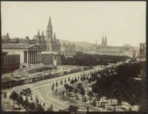  Blick auf das Parlament um 1882. Foto: ÖNB