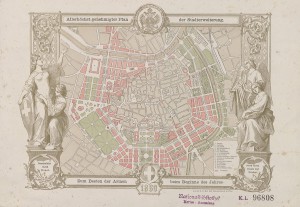 „Allerhöchster genehmigter Plan der Stadterweiterung“ von 1860. Foto: ÖNB