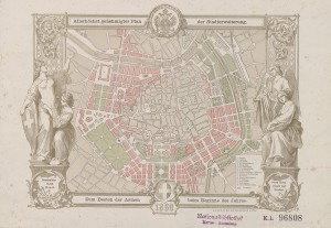 „Allerhöchster genehmigter Plan der Stadterweiterung“ von 1860. Foto: ÖNB 