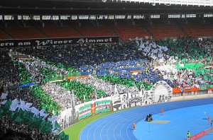 Einmal mehr sehenswert war die Choreografie der RAPID'ler. Foto: oepb.at