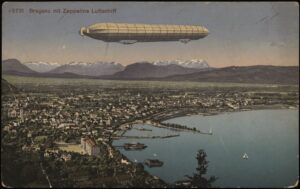  Bregenz mit Zeppelin (um 1923). 