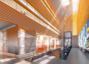 Die Wien Energie-Welt Spittelau vereint Servicezentrum, Kultur-Point und Energieberatung unter einem Dach. tgaplan+ Beratende Ingenieure ist für die Planung und Bauüberwachung der gesamten Haus- und Elektrotechnik zuständig. Foto: Architekt Handsur, Söhne und Partner Architekten