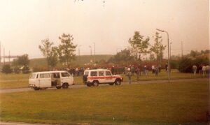 So idyllisch gemütlich auf dem Verteilerkreis wie hier 1991 sieht es heute ohnehin nicht mehr aus. Im Jahre 2018 wird sich dieses Areal mit U-Bahn-Anbindung ohnehin komplett gewandelt haben. Foto: oepb