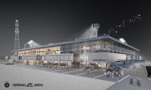 Die neue Generali-Arena der Zukunft 2018 von aussen. Bild: FK Austria Wien/Andreas Perkmann Berger