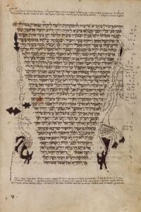 Bibel aus dem Jahr 1298/1299 mit figürlichem Kommentar. Foto: Österreichische Nationalbibliothek 