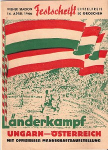 Offizielles ÖFB-Matchprogramm von 1946. Sammlung: oepb