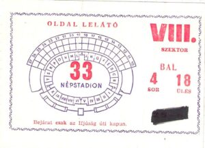 25.000 Österreicher waren am 29. April 1973 im Budapester Nepstadion live dabei. Anbei die offizielle Match-Karte. Sammlung: oepb