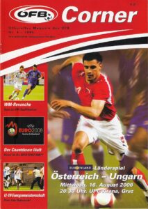 Offizielles ÖFB-Matchprogramm vom letzten Aufeinandertreffen gegen Ungarn 2006 in Graz. Sammlung: oepb