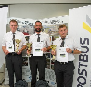 Das Postbus-Team Hollabrunn. V.l.: Erich Znaimer, Rainer Lehninger, Leopold Anglmayer. Foto: ÖBB/Zenger 