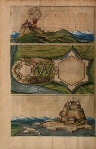 Illustration aus einem historischen Standardwerk zum Festungsbau: Daniel Specklin, 1589. Foto: Österreichische Nationalbibliothek