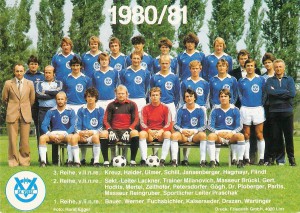 Eine Bomben-Truppe war die Vize-Meister-Mannschaft des SK VÖEST Linz von 1980, hier vor der Saison 1980/81. Sammlung oepb