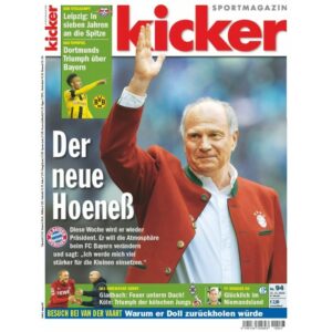 Die aktuelle Ausgabe des kicker / Nr. 94 vom 21. 11. 2016 widmet dem Uli Hoeneß-Comeback eine mehrseitige Story. Foto: oepb 