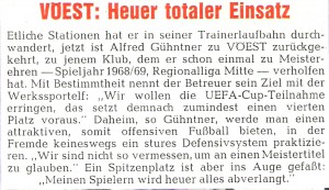 Faksimile vor der Spielzeit 1976/77. Sammlung: oepb
