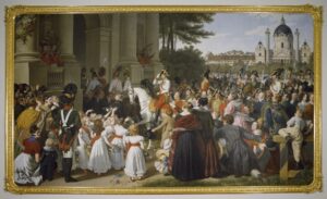 Blick auf ein Wandgemälde von Johann Peter Krafft aus den 1830er Jahren. Foto: SKB / Schloß Schönbrunn Kultur- und Betriebsges.m.b.H., Alexander Eugen Koller