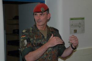 Der Deutsche Brigadegeneral Jörg See anläßlich seiner Stippvisite in Oberösterreich. Foto: BMLVS/ 4.PzGrenBrig 