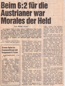 Der heute nicht mehr existente "Express" wusste nach Austria´s 6 : 2 über RAPID am 17. April 1974 folgendes zu berichten. Sammlung: oepb