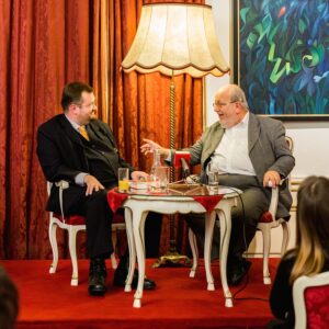v. l.: Martin Haidinger und Karl Vocelka / Die original Wiener Zeitenwandler. Foto: peterberger.at