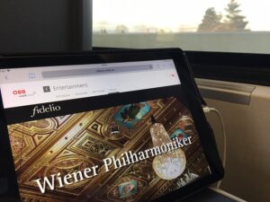 Die Klassik-Highlights des Portals „fidelio“ sind im ÖBB Railjet für alle Klassen immer und überall abrufbar. Foto: ÖBB / Krautschneider