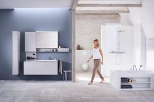 Perfekte Balance aus Design und Funktionalität Geberit Produkte sind dafür ein perfektes Beispiel. Foto: Geberit