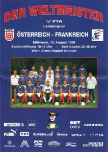 Cover vom offiziellen ÖFB-Matchprogramm an diesem Tag. Sammlung: oepb