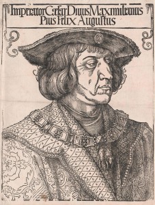 Holzschnitt von Albrecht Dürer anlässlich des Todes Maximilians 1519. Foto: Österreichische Nationalbibliothek 