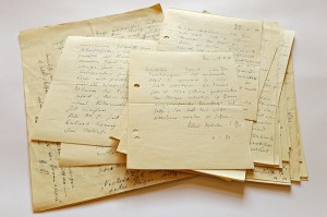 Auswahl an Briefen von Alfred Polgar an Carl Seelig. Foto: ÖNB