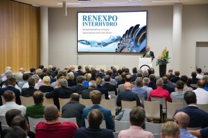 Blick in die 10. Wasserkraftmesse RENEXPO INTERHYDRO in Salzburg. Foto: Mike Vogl