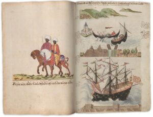 Der „westliche Blick“ auf den Orient; Manuskript, 16. Jahrhundert. Bild: Österreichische Nationalbibliothek
