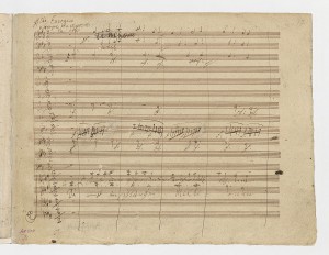 „Freude, schöner Götterfunken“ aus dem Finalsatz der 9. Sinfonie, op. 125; Originalhandschrift von Ludwig van Beethoven; 1823 – Foto: © bpk/Staatsbibliothek zu Berlin/Carola Seifert, Staatsbibliothek zu Berlin – Preußischer Kulturbesitz, Musikabteilung mit Mendelssohn-Archiv; 