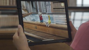 Die Österreichische Nationalbibliothek bietet Augmented Reality-Führungen durch den Prunksaal. Foto: © Österreichische Nationalbibliothek / Kris Hofmann Animation e.U.