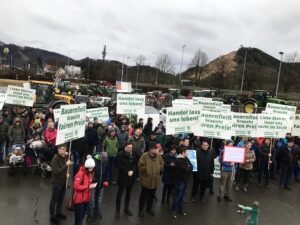 Bauernprotest in der Steiermark. Foto: © Bauernbund 
