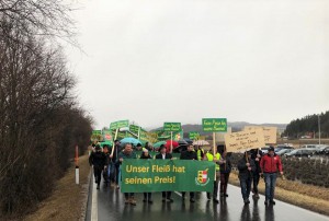 Bauernprotest in Kärnten. Foto: © Bauernbund 