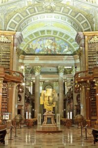 Beethoven-Inszenierung im Prunksaal der Österreichischen Nationalbibliothek; Atelier Wunderkammer, 2019. Foto: © Österreichische Nationalbibliothek