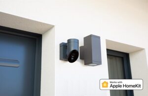 Erfreuliche Nachrichten für alle Apple-Fans: Somfys Außenkamera unterstützt nun auch Apple HomeKit. Foto: © Somfy