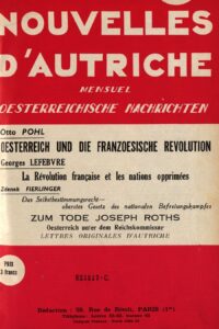 Nouvelles d'Autriche. Österreichische Nachrichten, Erscheinungsort: Paris, Ausgabe: 1939, Heft 5. Bild: © ÖNB