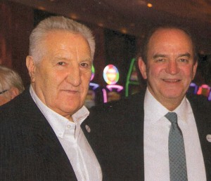 Adolf “Dolfi” Blutsch (links) und Österreichs, sowie Austrias Jahrhundertfußballer Herbert “Schneckerl” Prohaska beim Linzer Legendentreffen 2017. Foto: privat