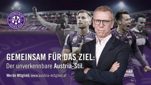 Seit 2019 Sport-Direktor und nun, ab 1. August 2020 auch Trainer des FK Austria Wien ist Peter Stöger, Erz-Violetter mit “Stallgeruch”. Foto-Grafik: © FAK 